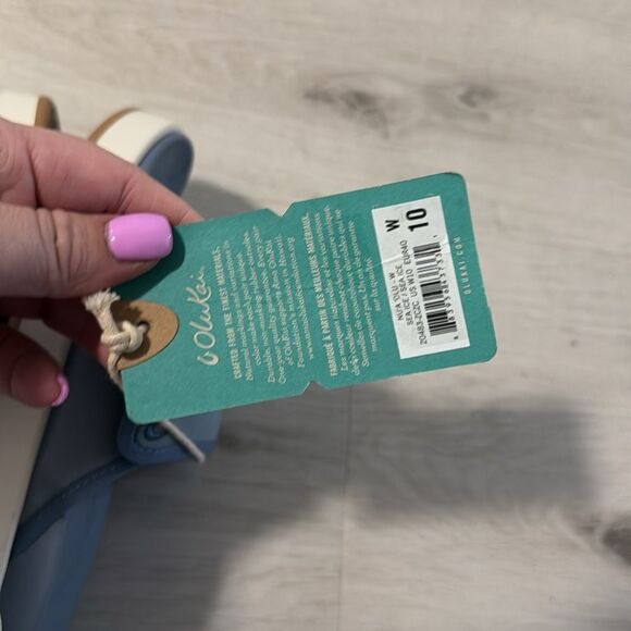 NWT- Olukai- NU’A ‘OLA- SEA ICE blue- slides- women’s size 10 - Picture 4 of 9